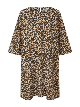 Lollys Laundry CarlaLL Short Dress SS Leopard Print